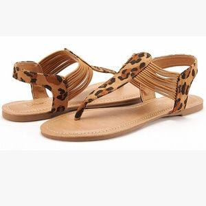 Dream Pairs Spark Sandal Leopard Print Size 8.5